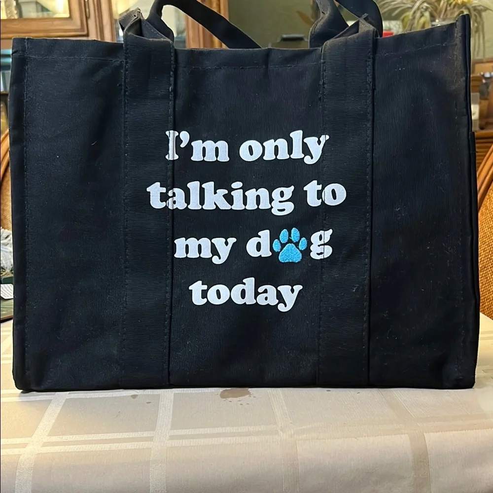 Black Dog Tote Bag